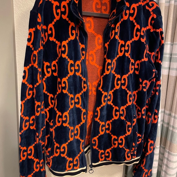 *SOLD*GUCCI COTTON VELVET ZIP-UP JACKET LIMITED EDITION RETAILS $2000+ - Picture 2 of 9